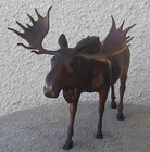 Vintage Breyer Molding Moose Brown Dark Black Figurine Plastic Bull Figure Horns