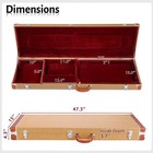 Electric Bass Guitar Hardshell Case Fits 4-string P   J Style - Lockable Tweed