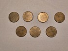 Lot Of 7 Vintage Ryko 1 Car Wash Tokens     Brass Automotive Exonumia