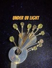 Vtg   1930   s-40   s  Coro  Sterling  vermeil Glass -uranium Floral Brooch