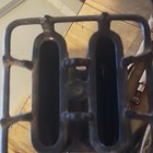 Small Antique Black Cast Iron Dual Burner Camp Cooking Kerosene Stove  