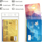 Id Card Badge Holder Vertical Clear Soft Plastic Waterproof Business Case 10 Pcs