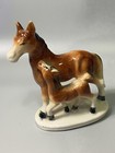 Vtg  Horse And Mare Equestrian Ceramic Figurine Japan