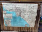 Vintage Thomas Brothers Laminated Hanging Wall Map So  Cal  Freeway   Artery Map