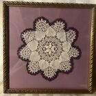 Antique Pair Of Tatted Doilies Professionally Framed Handmade Lace Cottage Core