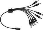 Power Splitter Cctv Security System Camera Dc 1 Female To 8 Male Adapter Cable