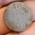 Columbia Utah F Anselmo   Co Good For 5c Trade Brass Round Token  1 