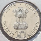 Republic India 1971 India 10 Rupee B Mint Mark Silver Lustrous Proof Coin-scarce