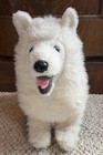 Dankin 1975 Pillow Pets White Dog Samoyed Plush 17in Perfect Rare Collectible