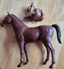 1965 Louis Marx Vintage Johnny West Thunderbolt Palomino Horse With Saddle Brown