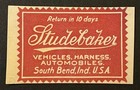 Travelstamps  Studebaker Ad Piece From Mail Out - Vehicles  Harness  Automobiles