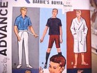 1962 Advance Ken Doll Clothes Pattern 8466 Barbie s Boyfriend Uncut
