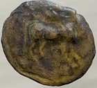 Celtic Oretani People 100bc-76bc Ancient Iberian Rare Coin Bull Crescent Genuine