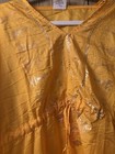 Asha Orange Woven Polyester Kaftan Tunic  Unisex Adult One Size Top