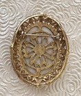 Unique Vintage Victorian Scene Cameo  Brooch