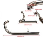 Long Shorts Staggered Exhaust Pipe Muffler System For Yamaha Virago V Star Xv250