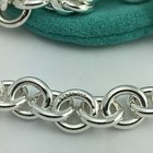 Tiffany   Co 24  Mens Unisex Silver Large Round 11mm Link Rolo Chain Necklace