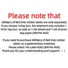 Mx-5500 8 Digits Eos Price Tag Gun  6000 White W  Red Lines Sticker Labels  inks