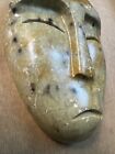 Vintage Alaska Eskimo   Inuit Stone Signed Face  Mask - Read Description