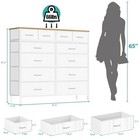 12-drawer Compact Dresser Chest For Bedroom Storage  Modern Furniture Organizer