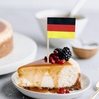 Newkita 100 Pcs Germany Toothpick Flag German Small Small  Black  Red  Gold