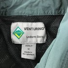 Boy Scouts Shirt Medium Mens Green Venturing Uniform Vented Nylon Blend Stretch