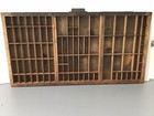 2 Vintage Hamilton Printer Drawers Letterpress Tray  Shadowbox   32  X 17   