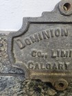 Vintage Cast Iron Sign Dominion Bridge Co  Calgary Alberta Canada