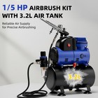 Ophir 1 5hp Airbrush Kit Compressor W  3 2l Tank Model Hobby Crafts 3 Airbrushes