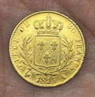 1815 Gold 20 Francs Coin-louis Xviii  18th - Paris Mint