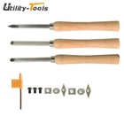 Woodturning Tool  Mini Size 3 Pcs  With Comfort Grip Handles For Turning Pens