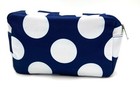 Clinique X Kate Spade White Navy  Makeup Bag Zipper Pouch  Two Side Look