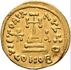 Byzantine - Heraclius W  Sons  ca  637 638 Ad  Gold Solidus Coin  Constantinople