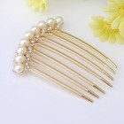 Wedding Bridal Rhinestone Pearl Crystal Hair B Claw Hairpin Hair