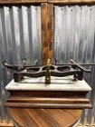 Vintage Roberval Cast Iron   Brass Balance Scale Marble Base Store Merchantile