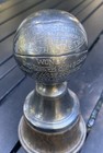 Vintage 1920s Antique Figural Basketball Trophy Rare Unique Circa Laced Ball