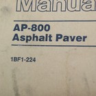 Cat Caterpillar Ap800 Asphalt Paver Operator Maintenance Manual Guide Book 1989