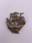 Vintage Antique Brass Filagree Portugal Ship Boat Ornate Figurine Snapped   