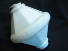 Embossed Electra White Milk Glass Lightning Rod Ball Jewel Cone Weather Vane F