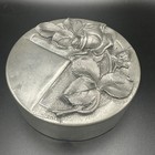 Vintage Pewter Trinket Box Les Etains D   art  Du Chevalier France Signed Houzeaux