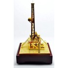 Copper Oilfield Oil Well Derrick Drill Rig Commemorative Edition Gold Model 