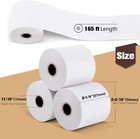 2 1 4  X 165  Thermal Receipt Paper 50 Rolls Cash Register Pos Credit Card Tape
