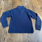 Crewcuts Boys Navy Blue Cotton Pullover Quarter Zip Long Sleeve Top Size Large