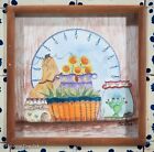 Beautiful Vintage Italian Talavela Tile Frame Still Life Painting  Signed 1