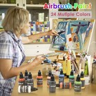 Acrylic Airbrush Paint Set 24-colors - Airbrush Paint Kit Include Deep And Pale