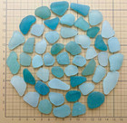 Genuine Surf Tumbled Sea Glass Blue Mix  Small To Medium