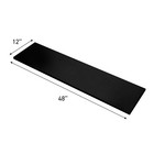 Sswbasics Laminated Black Melamine Shelf Board  48   l X 12   w  Durable And Sleek