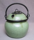 Antique Chinese vietnamese Celadon Crackle Glaze Ceramic Opium Water Pot
