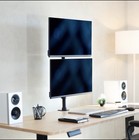 Vivo Dual Computer Monitor Desk Mount Stand  Vertical Array  2 Screens Up To 34 