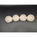 Vtg West Bend Usa Stoneware Soup Cups Set Of 4 Mid Century Atomic Design Handles